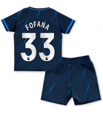 Chelsea Wesley Fofana #33 Udebanesæt Børn 2023-24 Kort ærmer (+ korte bukser)